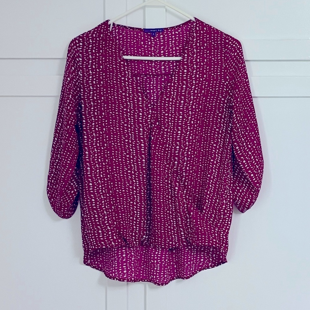 Stitch fix West Kei Draped front 3/4 Sleeve Blouse. Size small